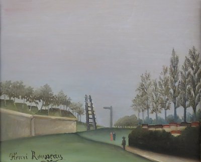 View of the Fortifications from the Porte de Vanves von Henri Rousseau als Kunstdruck auf Leinwand