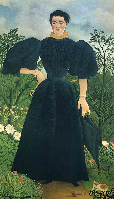 portrait of a woman von Henri Rousseau als Kunstdruck auf Leinwand