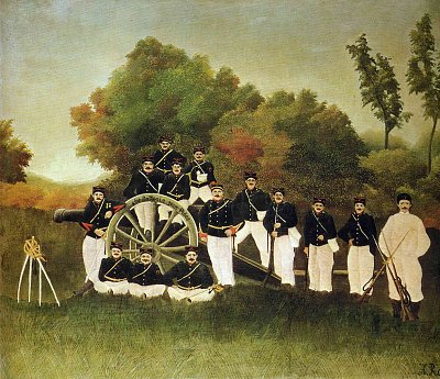 the artillerymen von Henri Rousseau als Kunstdruck auf Leinwand