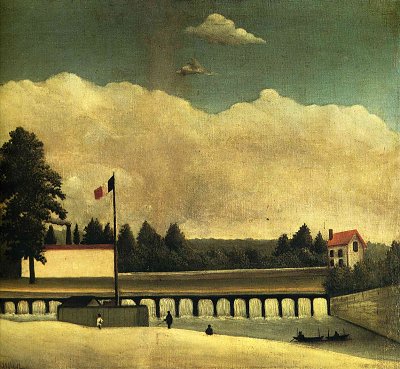 the dam von Henri Rousseau als Kunstdruck auf Leinwand