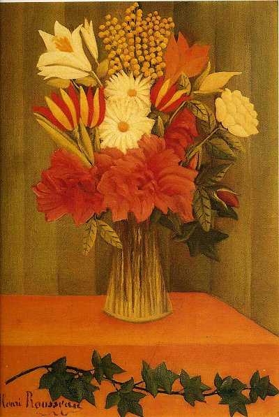 vase of flowers von Henri Rousseau als Kunstdruck auf Leinwand