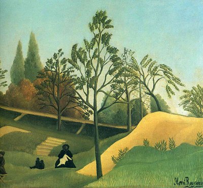 view of the fortifications von Henri Rousseau als Kunstdruck auf Leinwand