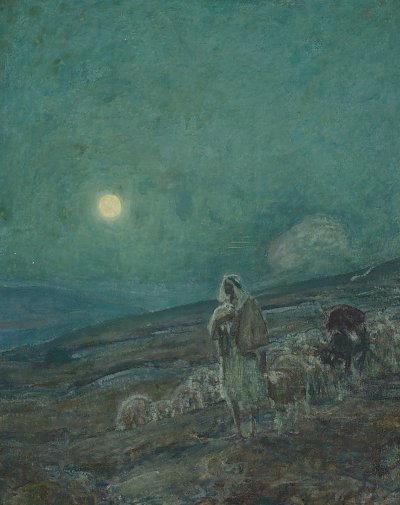 Shepherd and flock von Henry Ossawa Tanner als Kunstdruck auf Leinwand