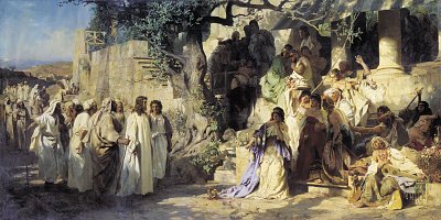 Christ and Sinner von Henryk Siemiradzki als Kunstdruck auf Leinwand
