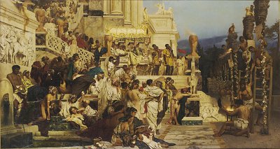 Pochodnie Nerona von Henryk Siemiradzki als Kunstdruck auf Leinwand