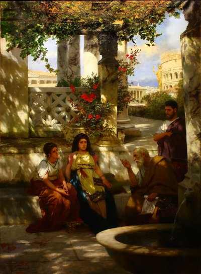 The future victims of the colosseum von Henryk Siemiradzki als Kunstdruck auf Leinwand