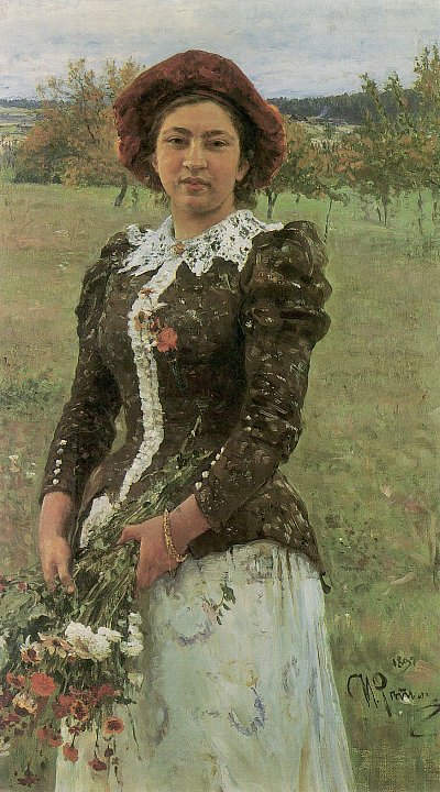 Herbststrauss von Ilya Repin als Kunstdruck auf Leinwand