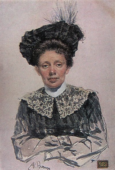 Portrait of a Woman von Ilya Repin als Kunstdruck auf Leinwand