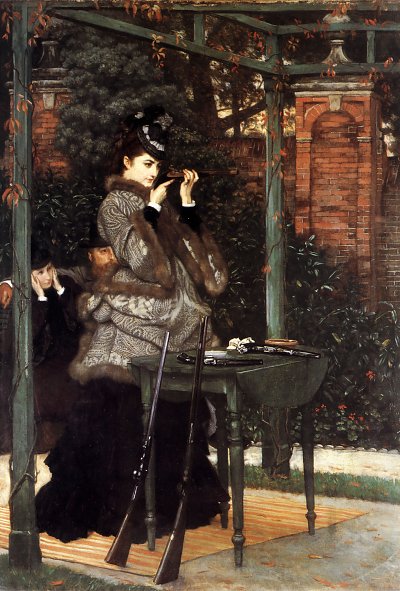 At the Rifle Range von James Tissot als Kunstdruck auf Leinwand