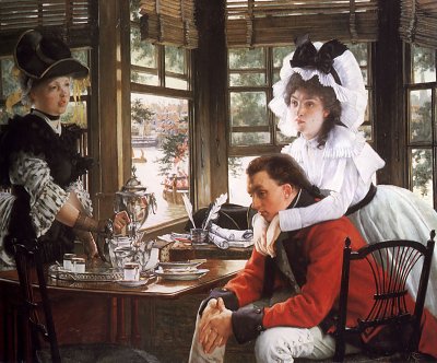 Bad News von James Tissot als Kunstdruck auf Leinwand