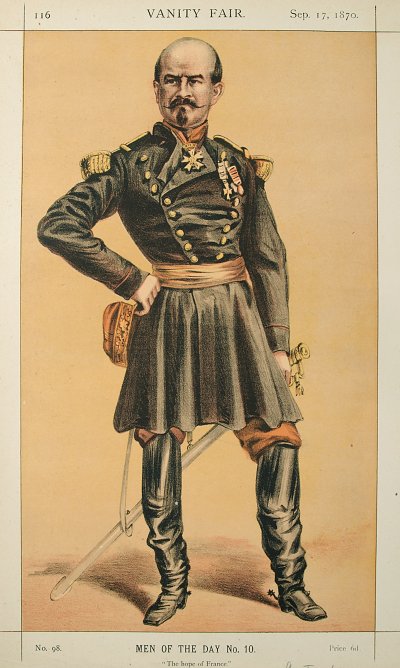 Caricature of Gen Louis Jules Trochu von James Tissot als Kunstdruck auf Leinwand