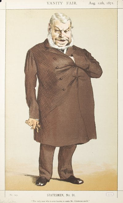 Caricature of Mr John Locke MP von James Tissot als Kunstdruck auf Leinwand