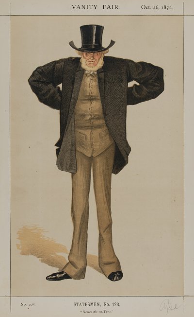 Caricature of Sir Joseph Cowen M P von James Tissot als Kunstdruck auf Leinwand