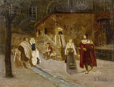 Faust und Margarethe von James Tissot als Kunstdruck auf Leinwand