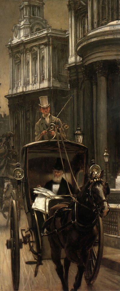 Going to Business von James Tissot als Kunstdruck auf Leinwand