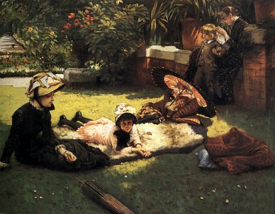 In the Sunshine von James Tissot als Kunstdruck auf Leinwand