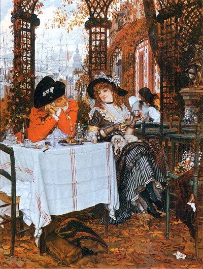 Le dejeuner von James Tissot als Kunstdruck auf Leinwand
