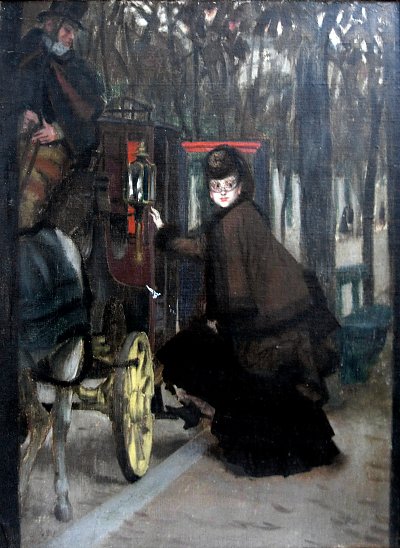 Le rendez vous secret von James Tissot als Kunstdruck auf Leinwand