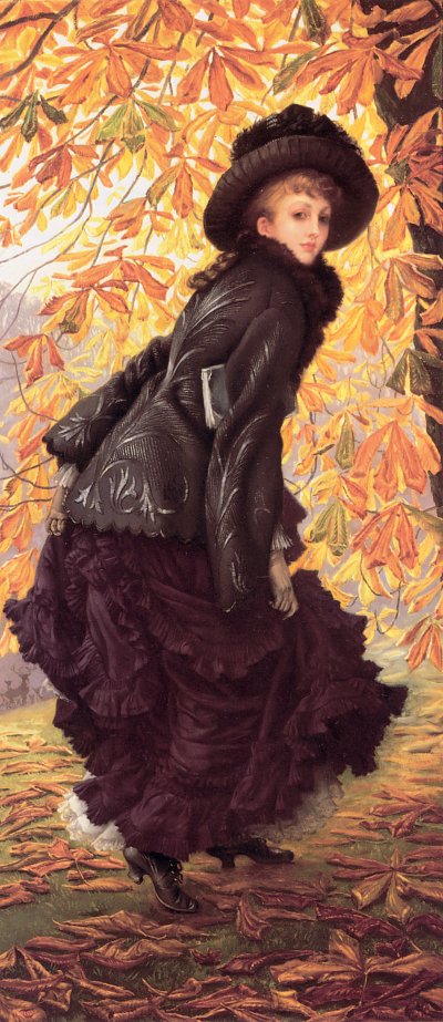 October von James Tissot als Kunstdruck auf Leinwand