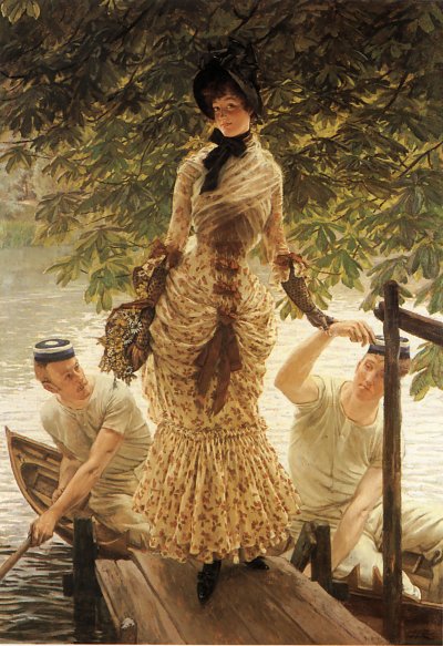 On the Thames von James Tissot als Kunstdruck auf Leinwand