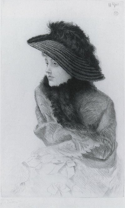 Portrait of Mrs Newton von James Tissot als Kunstdruck auf Leinwand