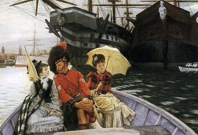 Portsmouth Dockyard von James Tissot als Kunstdruck auf Leinwand