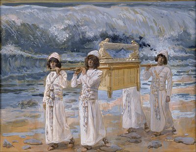 The Ark Passes Over the Jordan von James Tissot als Kunstdruck auf Leinwand