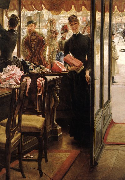The Shop Girl von James Tissot als Kunstdruck auf Leinwand