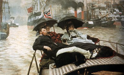 The Thames von James Tissot als Kunstdruck auf Leinwand