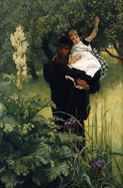 The Widower von James Tissot als Kunstdruck auf Leinwand