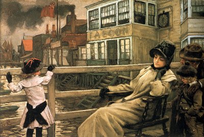 Waiting for the Ferry von James Tissot als Kunstdruck auf Leinwand