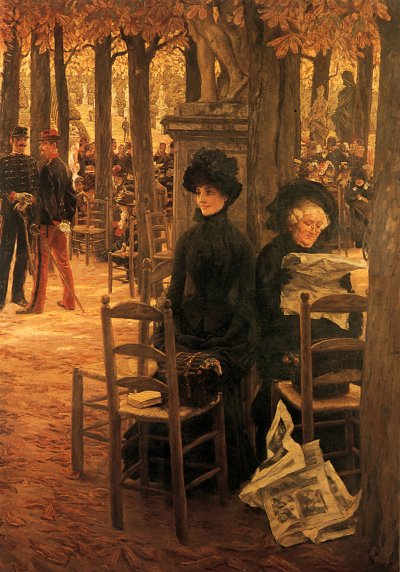 Without a Dowry aka Sunday in the Luxembourg Gardens von James Tissot als Kunstdruck auf Leinwand