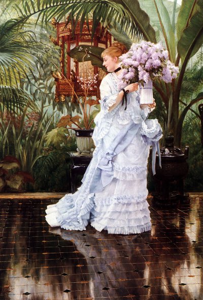 lilacs von James Tissot als Kunstdruck auf Leinwand