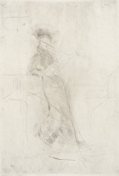 A Lady at a Window von James mcneill whistler als Kunstdruck auf Leinwand