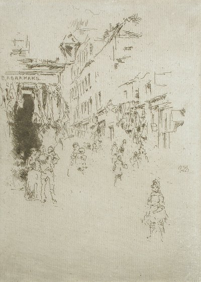 Cutler Street Hounsditch von James mcneill whistler als Kunstdruck auf Leinwand