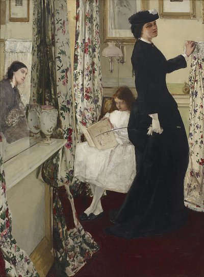 Harmony in Green and Rose The Music Room von James McNeill Whistler als Kunstdruck auf Leinwand