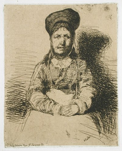 La Retameuse von James mcneill whistler als Kunstdruck auf Leinwand
