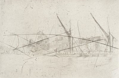 Lindsey Houses von James mcneill whistler als Kunstdruck auf Leinwand