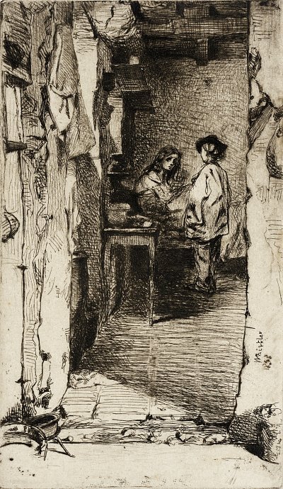 Little Rag Gatherers von James mcneill whistler als Kunstdruck auf Leinwand