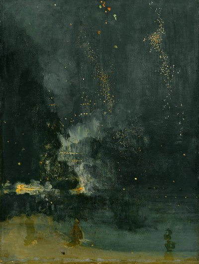 Nocturne in Black and Gold The Falling Rocket von James McNeill Whistler als Kunstdruck auf Leinwand