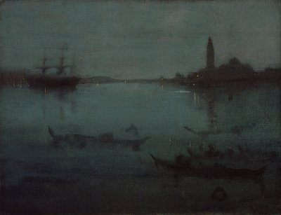 Nocturne in Blue and Silver The Lagoon Venice von James McNeill Whistler als Kunstdruck auf Leinwand