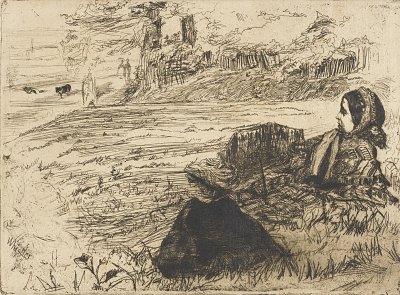 Nursemaid and Child von James McNeill Whistler als Kunstdruck auf Leinwand