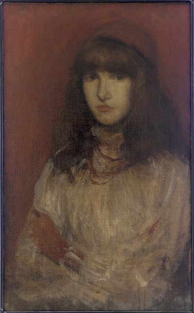 The Little Red Glove von James mcneill whistler als Kunstdruck auf Leinwand
