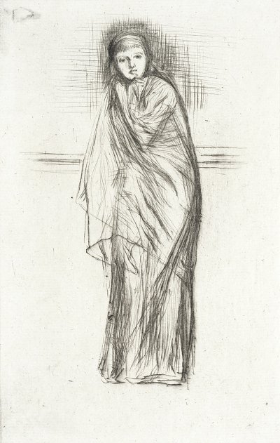 The Model Resting von James mcneill whistler als Kunstdruck auf Leinwand