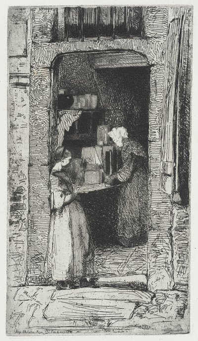 The Mustard Merchants von James McNeill Whistler als Kunstdruck auf Leinwand