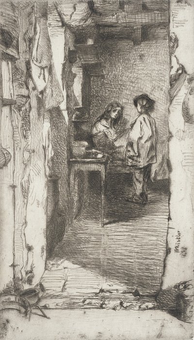 The Rag Gatherers von James McNeill Whistler als Kunstdruck auf Leinwand