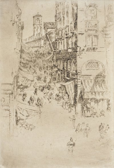 The Rialto von James McNeill Whistler als Kunstdruck auf Leinwand