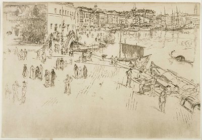 The Riva No 1 von James McNeill Whistler als Kunstdruck auf Leinwand