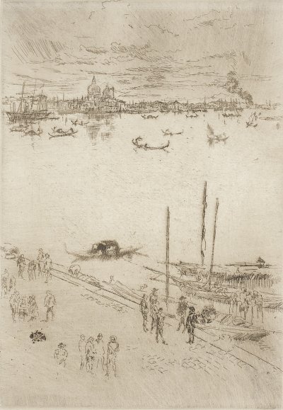 Upright Venice von James McNeill Whistler als Kunstdruck auf Leinwand