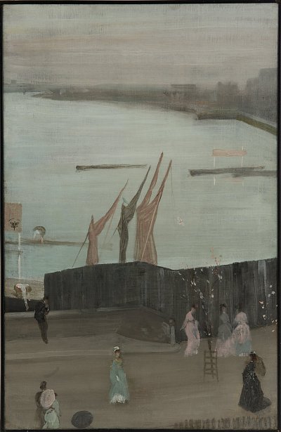 Variations in Pink and Grey Chelsea von James McNeill Whistler als Kunstdruck auf Leinwand